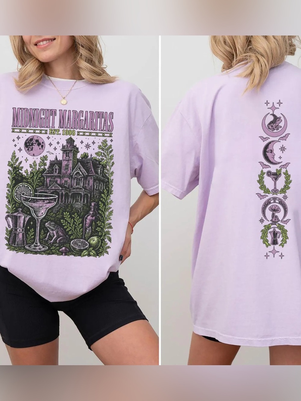 Midnight Margaritas Witchy Shirt, Mystical Graphic Tee - Unisex